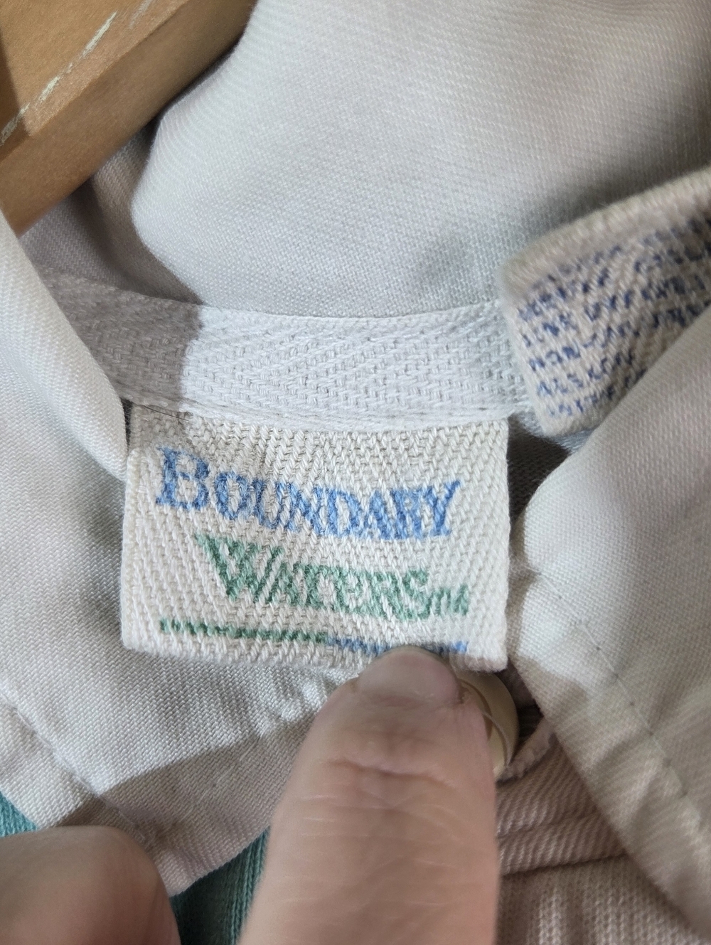 Vintage 90s Boundary Waters Colorblock Rugby Shirt Pullover Pastel Thick Cotton - Picture 16 of 16